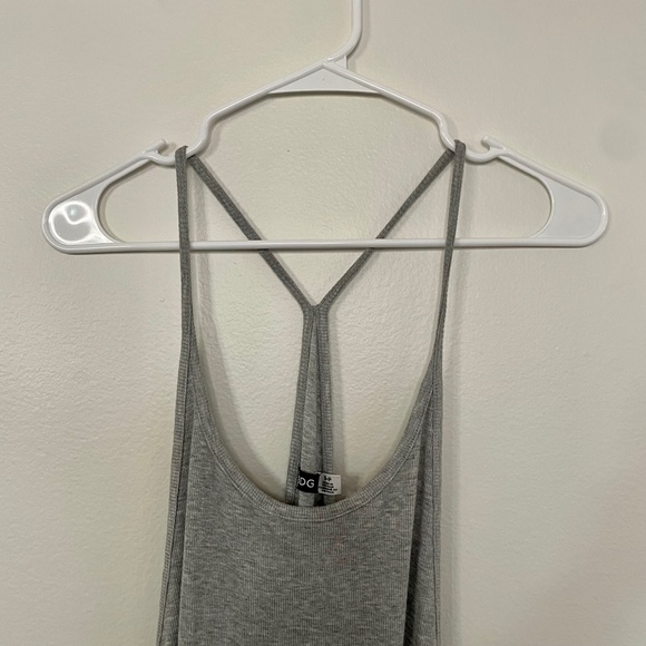 Grey Ribbed Racerback Tank Dress - Picture 7 of 15